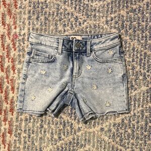 SO Denim Shorts with Floral Accents Size 10
